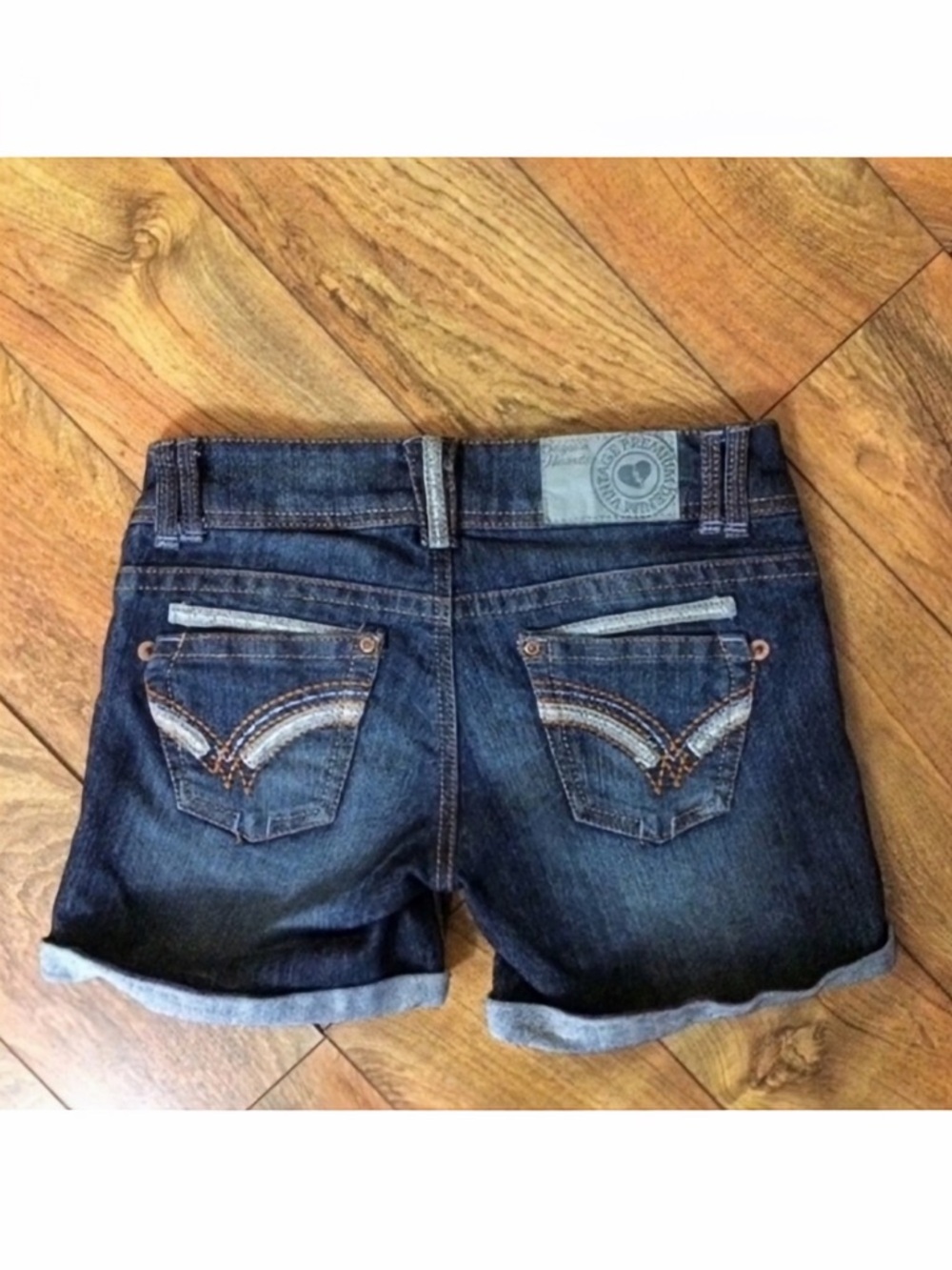 Gorgeous Sequin Hearts Denim Shorts